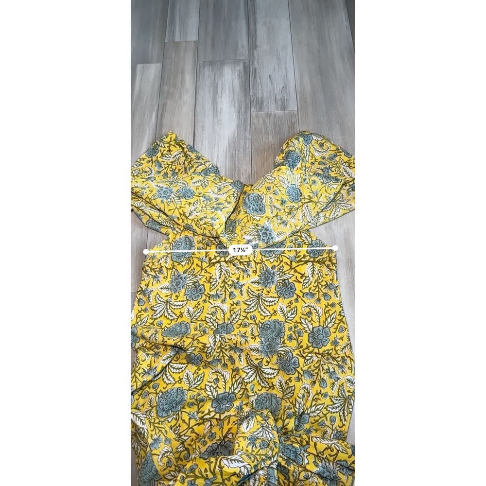 Mille Resort & Travel Juliet Dress Floral Womens XS Boho Ruffle‎ Maxi Organic - Picture 7 of 12